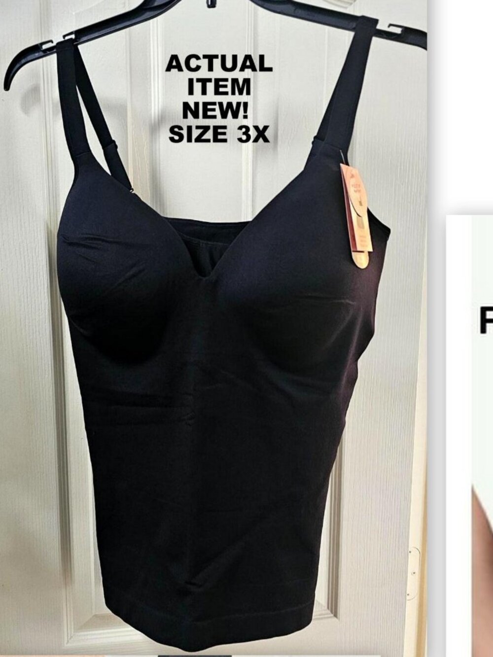 NEW! SHAPERMINT SWEETHEART BUILT-IN BRA SHAPER CAMI-3X - Picture 4 of 9
